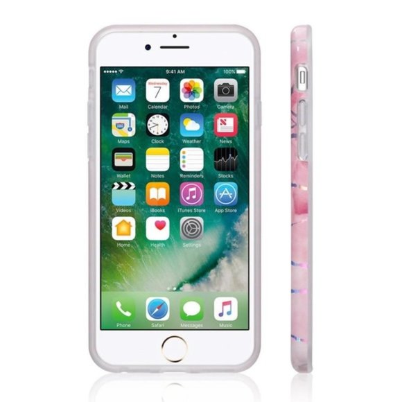 Pink Holographic Marble Case for iPhone 7/8 Plus - Picture 2 of 4